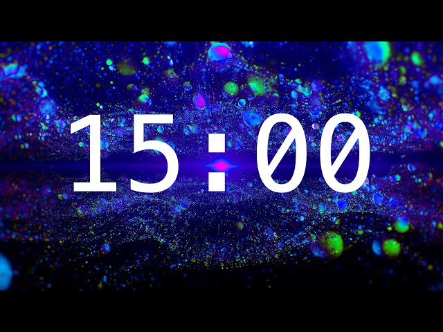 15 Minute Countdown Timer with Alarm | Abstract Spheres | Calming Music | Classroom Timers