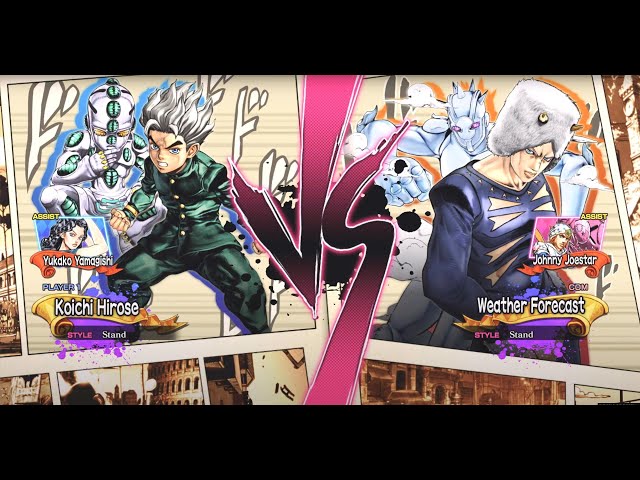 "PS5 Gameplay: JoJo's Bizarre Adventure - Koichi vs Weather All-Star Battle R"