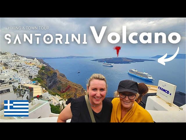 Hiking a VOLCANO in SANTORINI also the TOWN TOUR from a CRUISE SHIP #santorini #greece #blogger