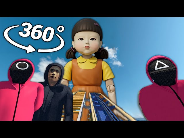 Squid Game Roller Coaster Ride | 4K VR 360° Video