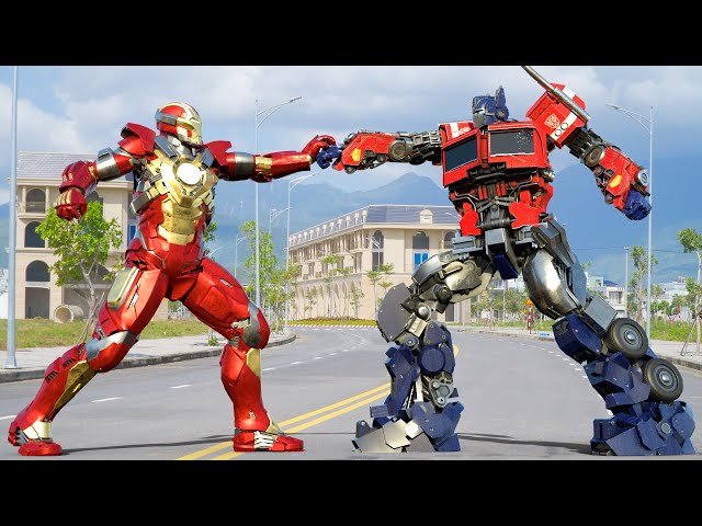 Transformers x Avengers - Optimus Prime vs Iron Man Final Battle | Paramount Pictures [HD]