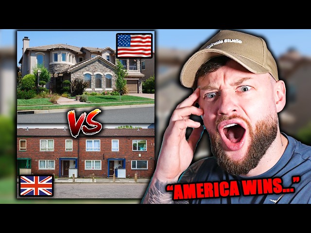 British Guy reacts to "American vs UK Homes" (Americans Living in UK)