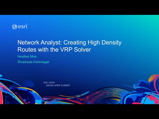 Network Analyst: Creating High Density Routes with the VRP Solver