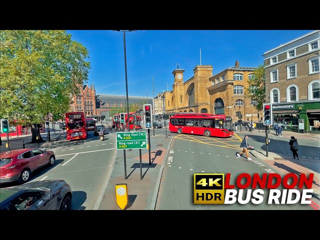 LONDON Bus Ride 🇬🇧 - Route 259 - King's Cross Station to Edmonton - Journey to North London ⤴️