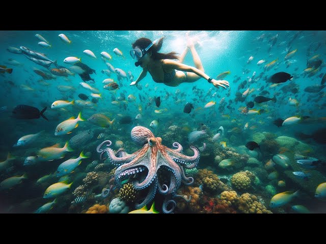 Ep17/ UNDERWATER FISHING! - Marine Life, Sea Animals and Coral Reef! - 수중 모험!! #adventure #다이빙기술