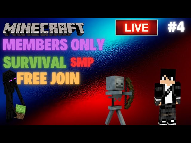 FREE JOIN in MEMBERS ONLY SMP! || Minecraft Live Hindi EP 4 || RixStonGamer