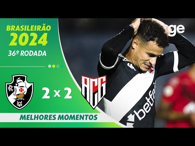 VASCO 2 X 2 ATLÉTICO-GO | MELHORES MOMENTOS | 36ª RODADA BRASILEIRÃO 2024 | ge.globo