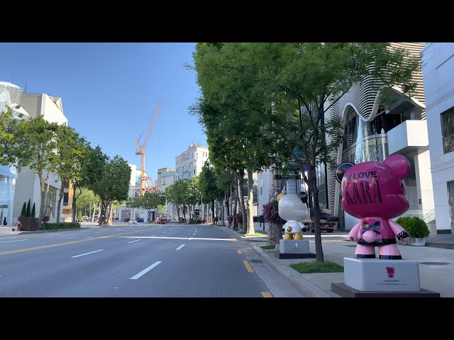 서울 강남 청담동 드라이브 한류 스타 거리   🚗BTS Art Toy  K-Star Road   Seoul Korea 4K  [4k hdr]