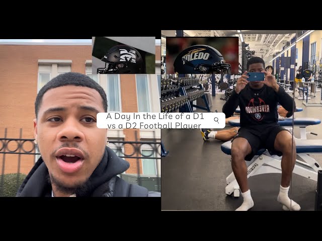 A Day in the Life of a D1 vs D2 College Football Player!