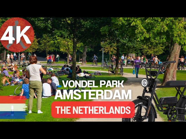 Amsterdam's Vondelpark by Bike: A Scenic Ride Through the City’s Green Heart in 4K