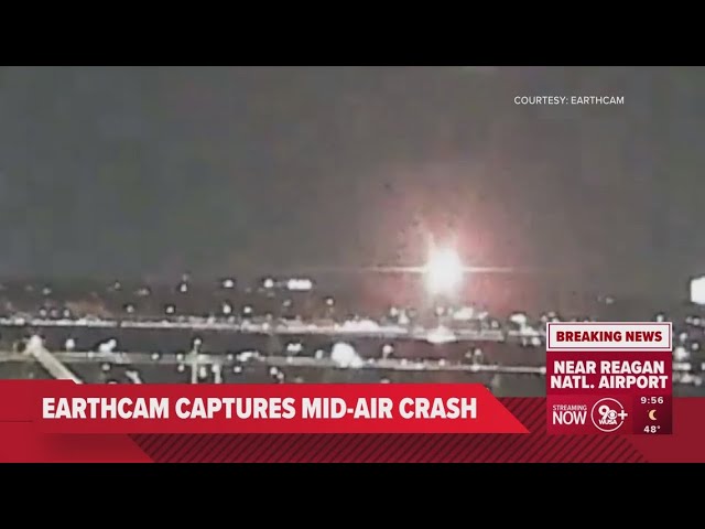 Video captures moment American Airlines flight collides with Black Hawk helicopter