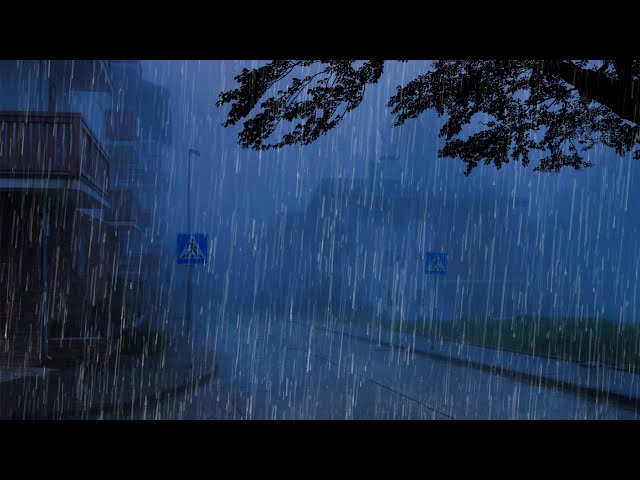 Insomnia Healing and Fall Asleep Easily with Torrential Rainstorm & Huge Thunder at Night - ASMR