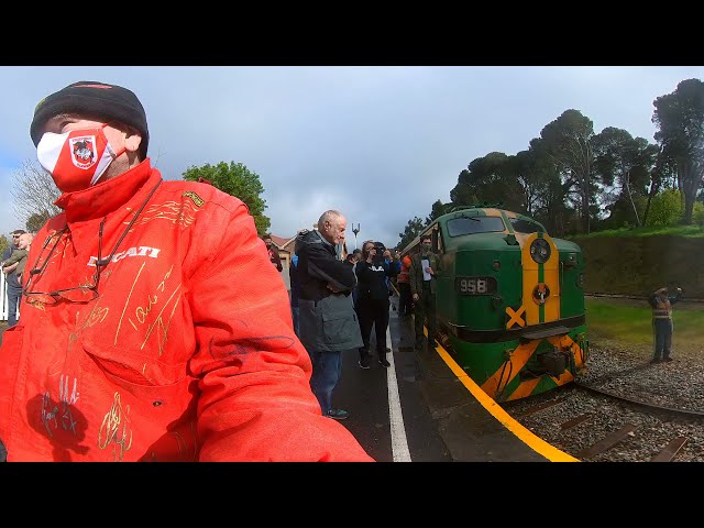 Epic 360° Of Steam Train shunting to diesel engine