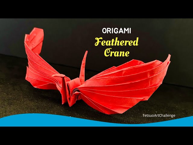 Step by Step How to Make Origami Feathered Crane | Amazing Paper Crane | Relaxing Origami