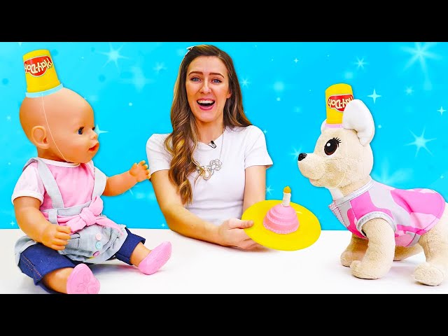 🔴 Episodios de "Como mamá" con Baby Born Amelia y su perrita Chi Chi. Vídeos de bebés para niñas.