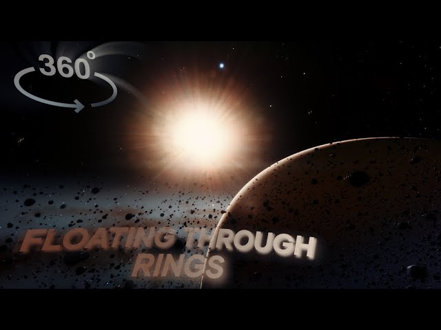 360° VR: Floating through the Rings of a Breathtaking Alien Planet [4K]