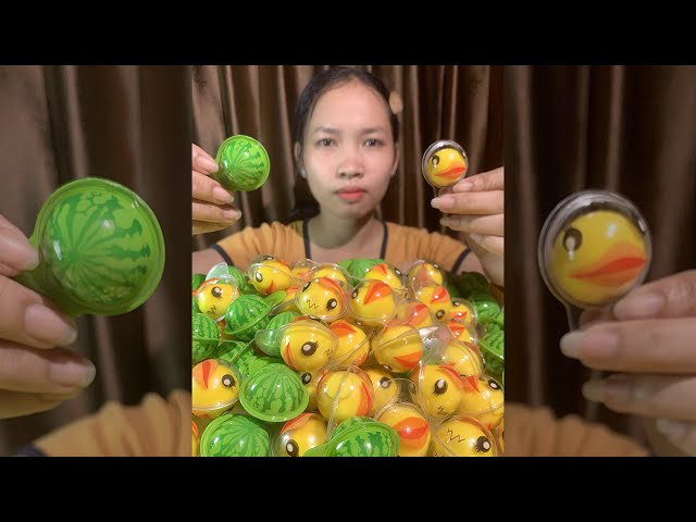 YUMMY CANDY DUCK JELLY & WATERMELON JELLY ASMR FAST EATING SHOW