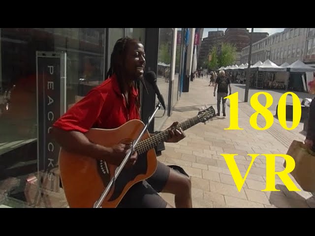 Reggae Busker The Moor Sheffield in 180°