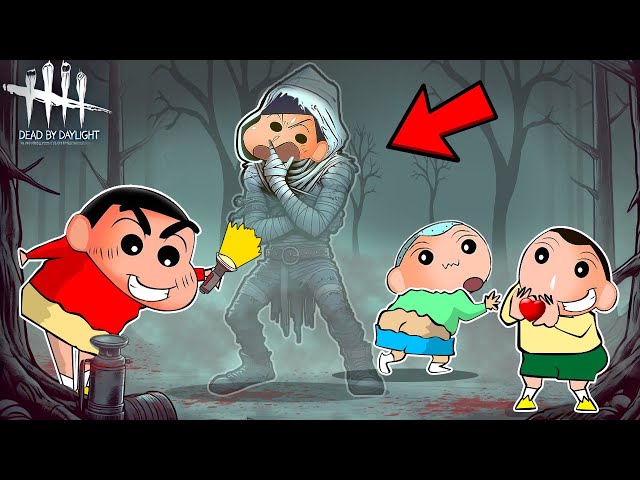 Shinchan And His Friends Trolling Killer Kazama In DBD 😂 | Shinchan Playing Dead By Daylight 😱