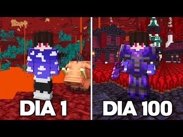 EU PASSEI 100 DIAS NO NETHER DO MINECRAFT 1.20 - O FILME (Irmandade)