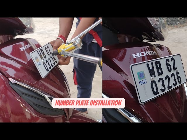 Honda Activa 6g number plate installation  || How to install number plate