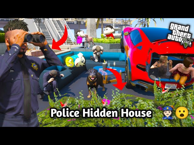 GTA 5: Franklin Decided To Play Hide & Seek 😁With Shinchan in Police Big House😈 Ps Gamester