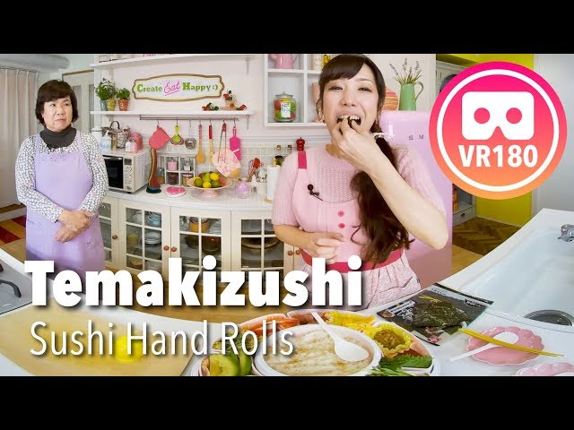 How to Make Temakizushi (Hand Rolled Sushi) Recipe | VR180 Cooking | Create Eat Happy :)