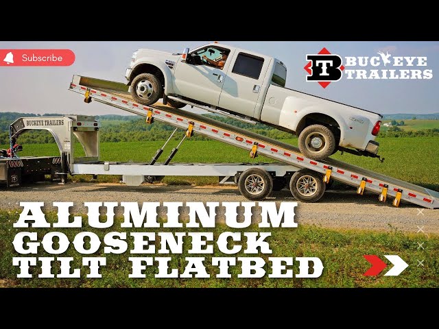 Aluminum Gooseneck Tilt Flatbed Trailer