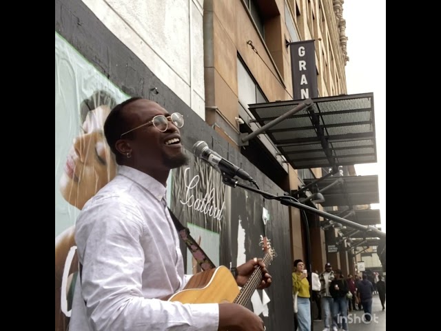 Karen Pours LIQUID On Street Musician DIONLOVELLE - So Familiar #shorts