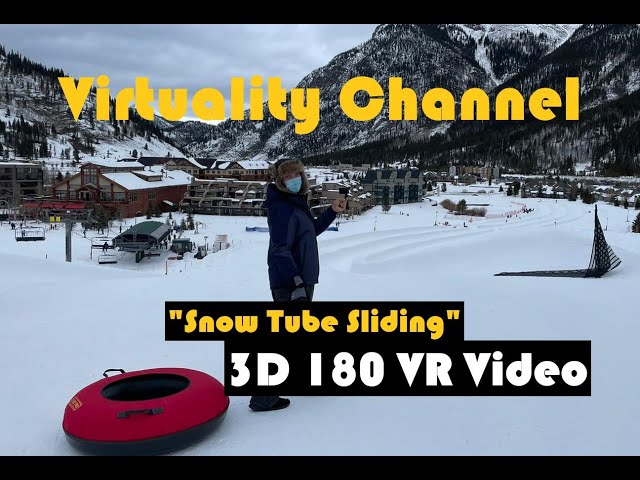 360 (180) VR - Snow tube sliding  - 4K _ Thrillseekers, Travel, Storytelling