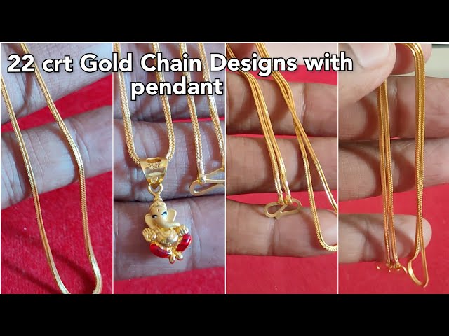 Latest light weight gold chain designs with weight & price/gold chain designs/Chain Pendant