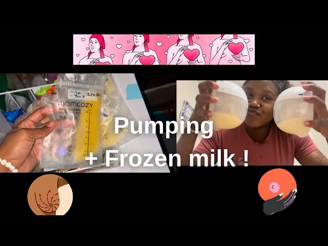 Pumping breastmilk + storing frozen milk vlog ! ♡