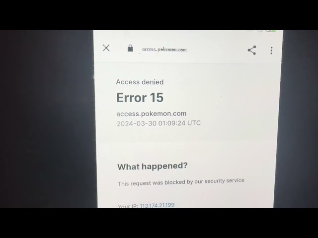 error 15 en pokemon go ?