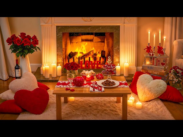 Cozy Valentine's Day Ambience 💖 Beautiful Romantic Piano Music🌹Relaxing Valentine Music