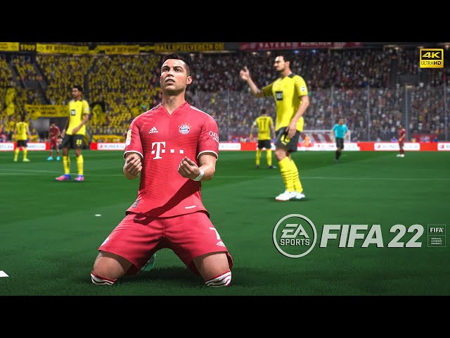 FIFA 22 - Bayern Munich Vs Borussia Dortmund Ft. Cristiano Ronaldo, - Bundesliga 22/23 - 4K Gameplay