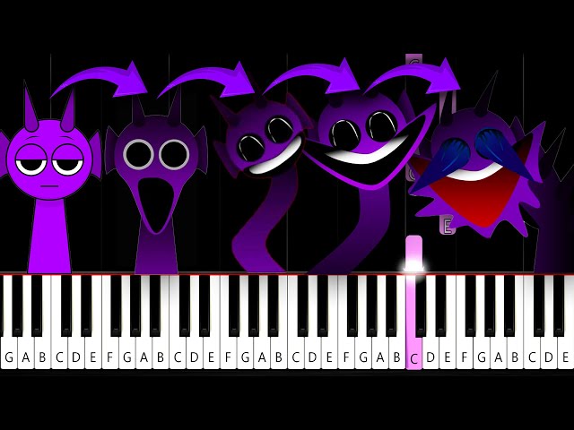 Durple in 5 Phases (Incredibox SPRUNKI) - Piano Tutorial