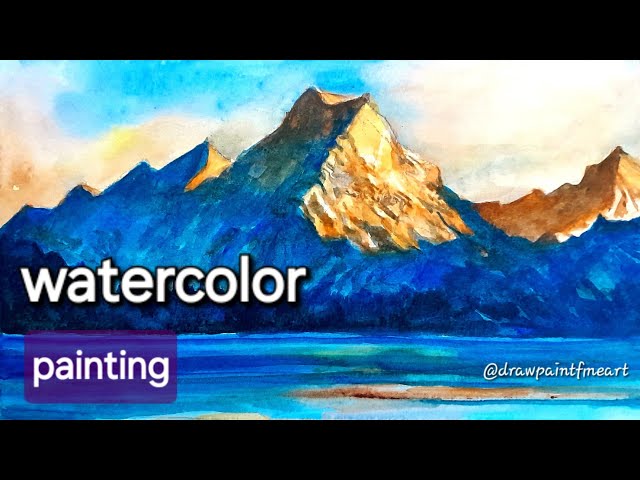 Learn MOUNTAIN Landscape Painting  | EASY Watercolor Painting