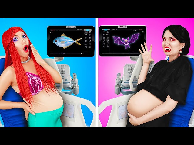 Vampire Pregnant vs Mermaid Pregnant! 🧛‍♀️🧜‍♀️ | Hilarious Pregnancy Moments & Cool Hacks!