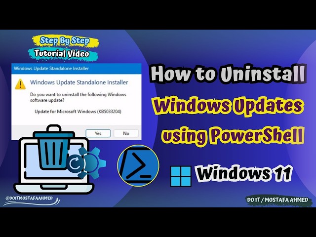 How to Uninstall Windows Updates Using PowerShell ( Step-by-Step Guide ) | Windows 11