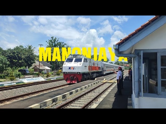 KA Lodaya melintas di Stasiun Manonjaya | Video Kereta Api