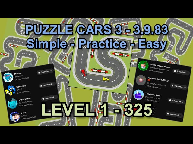 [SUBSCRIBE] PUZZLE CARS 3 3.9.83 (Simple - Practice - Easy) level 1 - 325