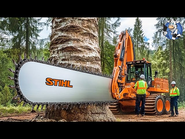 Extreme Dangerous Fastest Big Chainsaw Cutting Tree Machines | Agriculture Technology #3