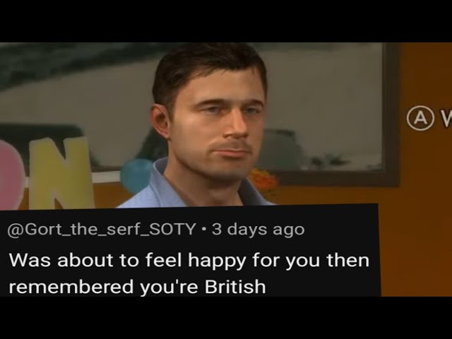 british guy laughs at heavy rain