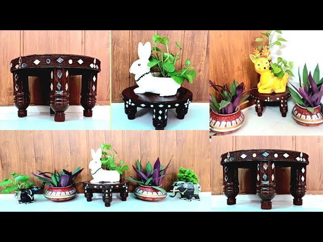 DIY थाली और बोतल से बनाए टेबल || Home decor idea || bottle craft ideas || Home Art