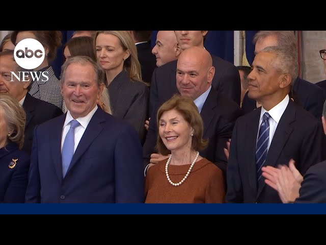 Former presidents arrive for President-elect Trump's inauguration