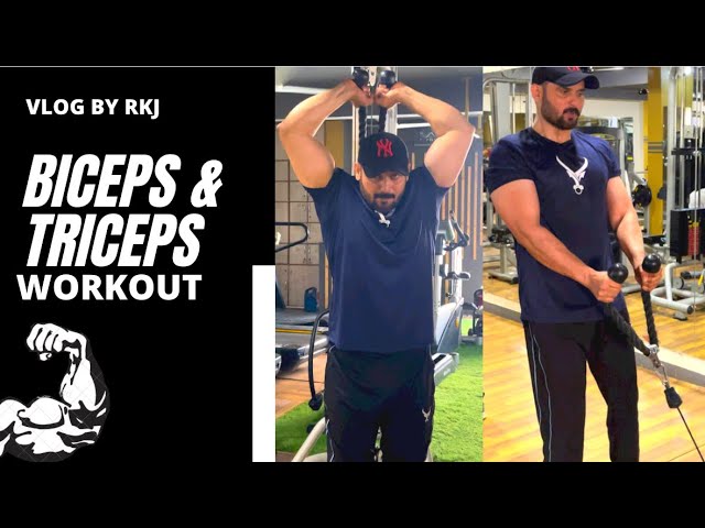 BEST SUPERSET EXERCISES FOR TRICEPS & BICEPS | | VLOG BY RKJ