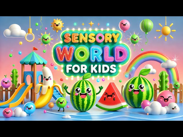 🌈Sensory World for Kids  Smoothie Mix!- Fun Dance Video with music and animation