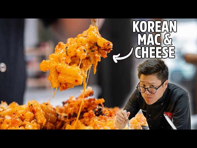 Spicy Gochujang Korean Mac and Cheese!