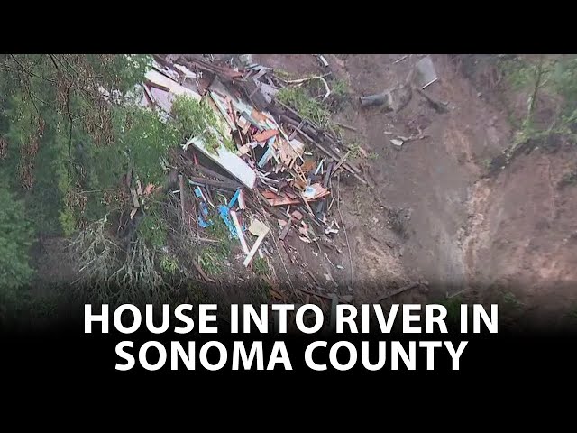 House slides into Russian River during atmospheric river | KTVU