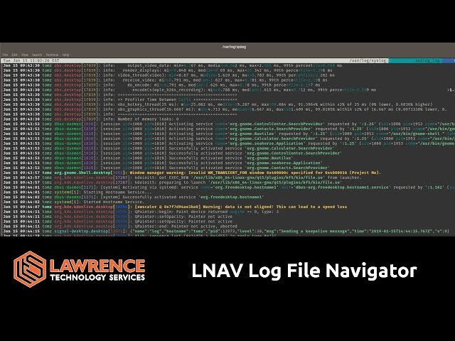 LNAV: Easy Color Coded Real Time Log File Viewer for Linux